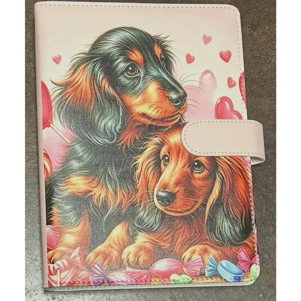 Dachshund Doxie Weiner Dog A5 Binder w/ paper & Tote